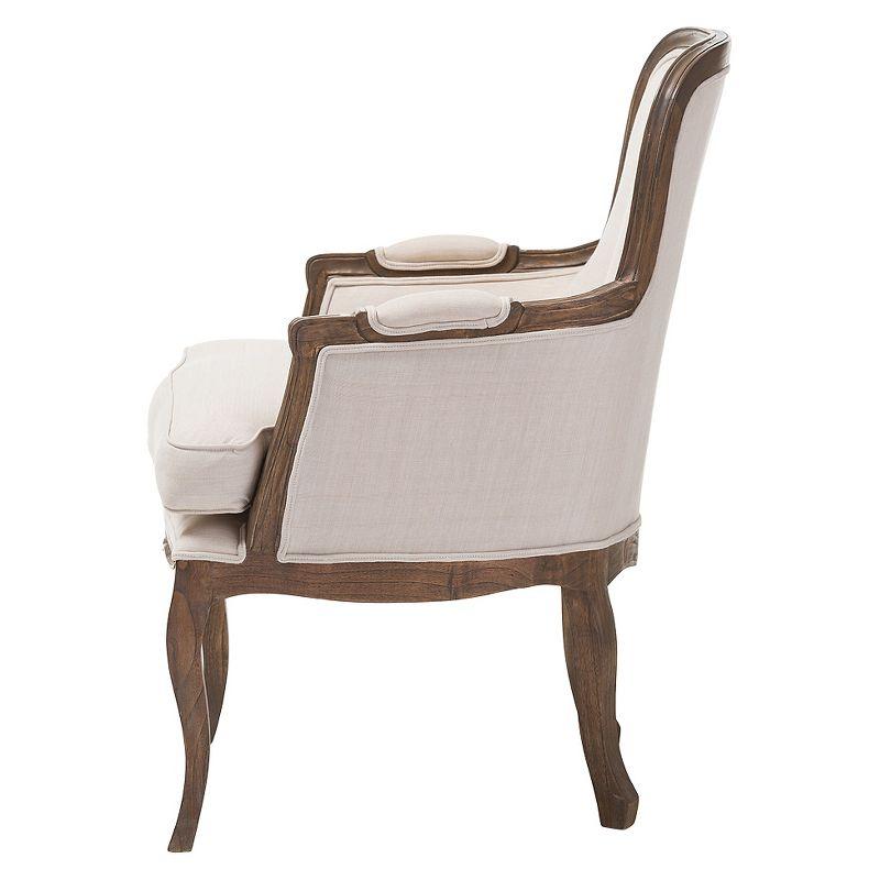 Napoleon Traditional French Accent Chair Ash - Baxton Studio: Cedar Frame, No Assembly, Polyester Upholstery