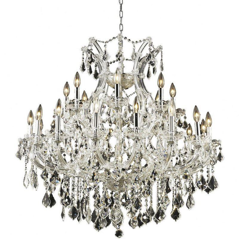 Maria Theresa 36" Chrome Chandelier with Clear Royal Cut Crystals