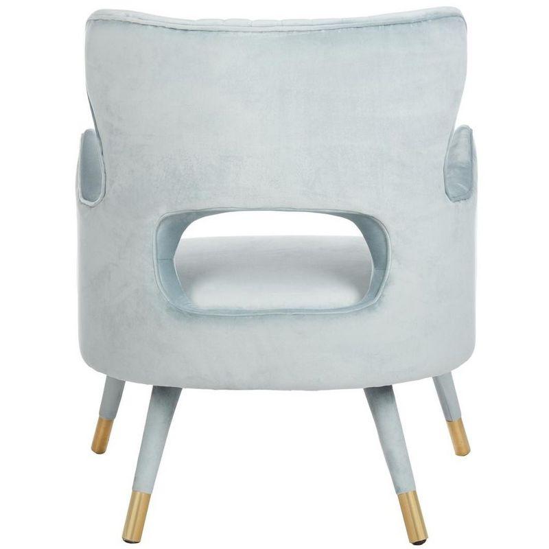 Blair Wingback Accent Chair - ACH4504 - Slate Blue/Gold - Safavieh