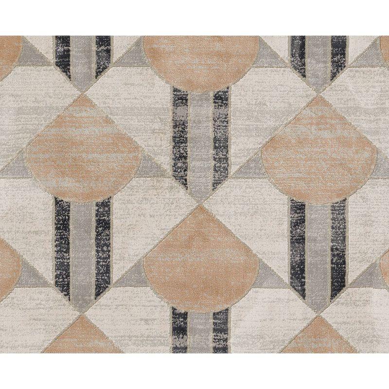 Momeni 1'10"x2'10" Edition Dimensional Machine Loomed Area Rug Charcoal Gray: Geometric Pattern, Low Pile, Indoor Use