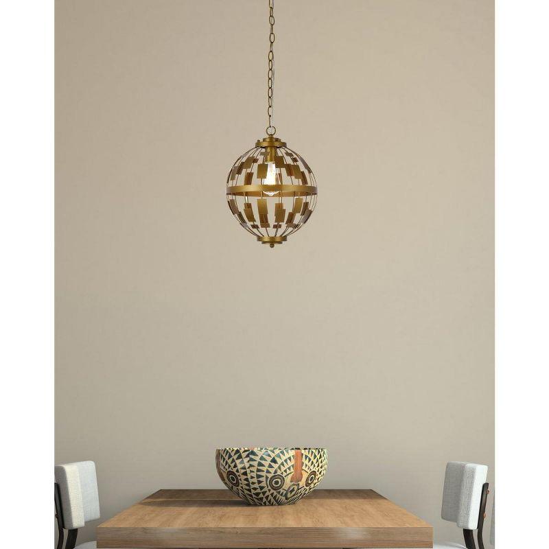 Elegant Lighting Levante 1 light pendant in brass