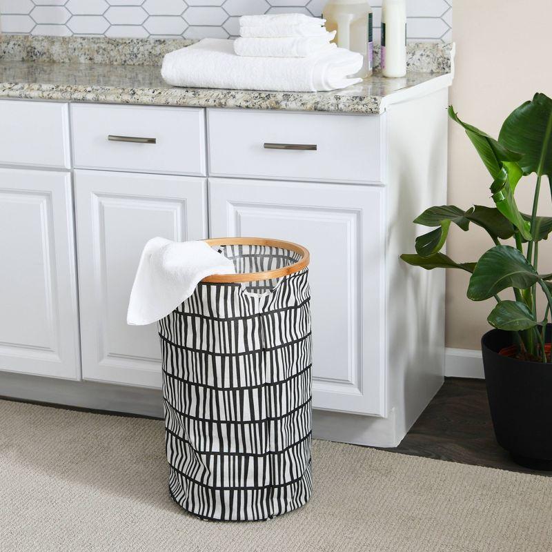 Household Essentials Bamboo Rimmed Round Krush Hamper