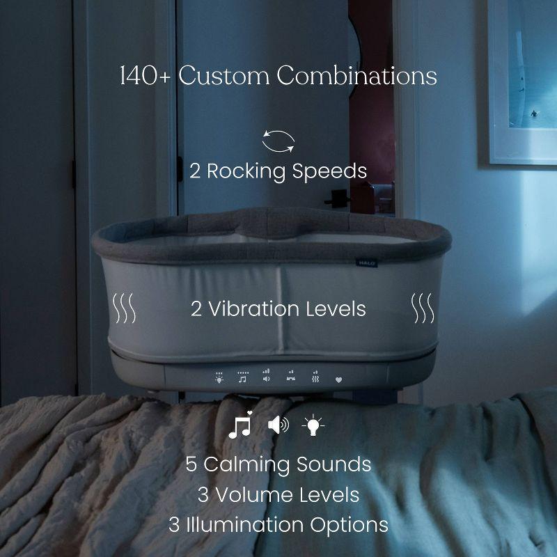 HALO Innovations BassiNest Connected Swivel Sleeper 3.0 Smart Baby Bassinet - Gray