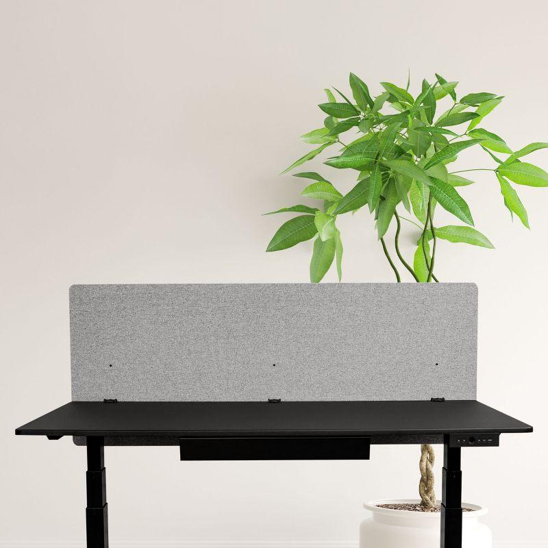 Stand Up Desk Store Fabric 3 Panel Desk Partition