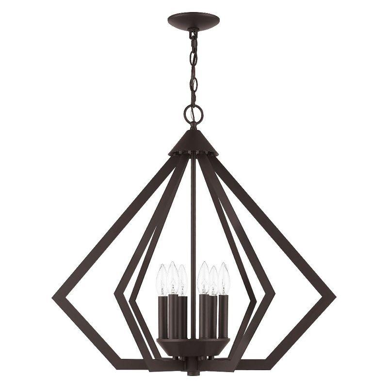 Livex Lighting Prism 6 - Light Chandelier in  Bronze