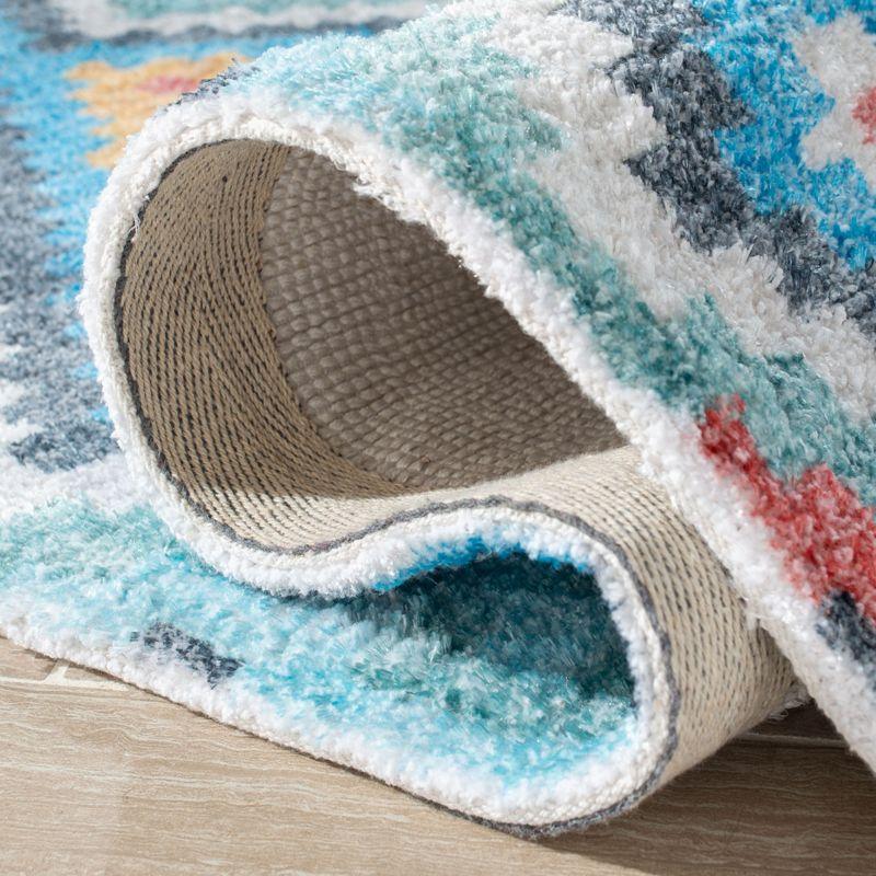Saffron SFN560 Hand Loomed Area Rug - Blue/Aqua - 3'x5' - Safavieh.