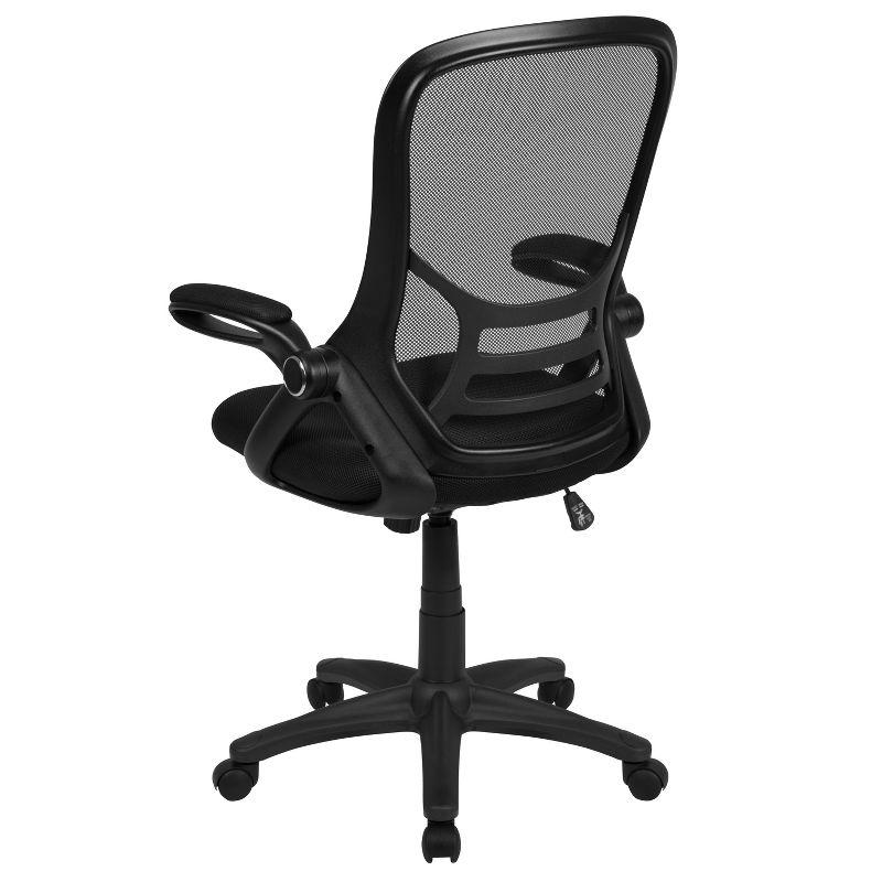 Ergonomic High-Back Black Mesh Swivel Office Chair with Adjustable Arms