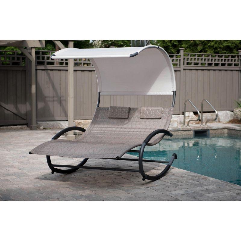 Outdoor Metal Chaise Lounge - Set of 2