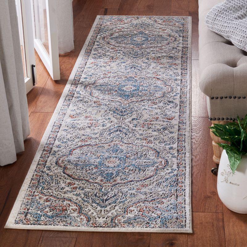 Oregon ORE812 Power Loomed Runner Rug - Grey/Blue - 2'2"x6' - Safavieh.