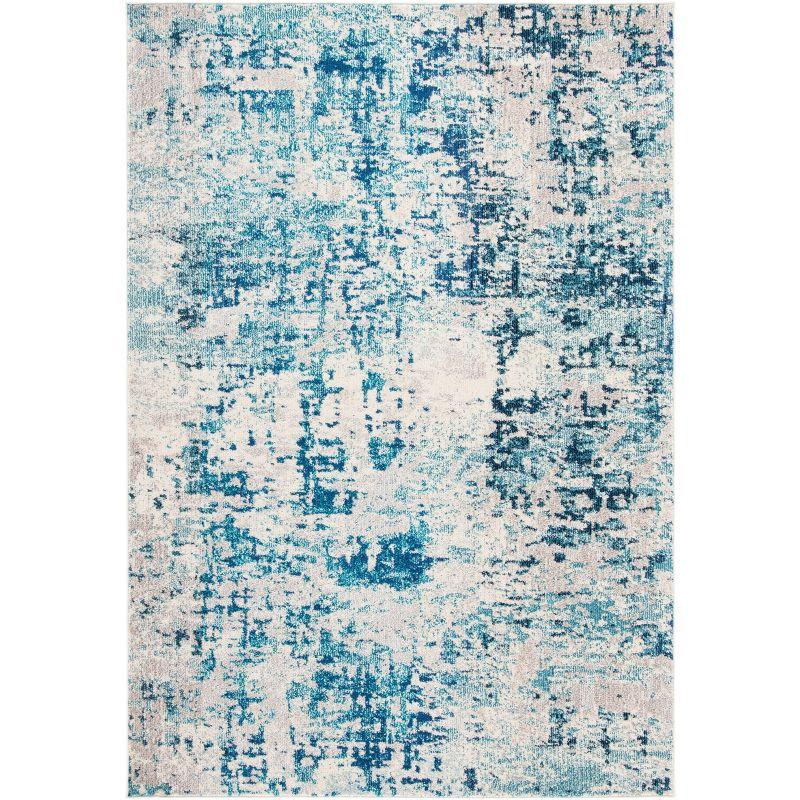 Madison MAD471 Power Loomed Indoor Area Rug - Ivory/Turquoise - 8'x10' - Safavieh