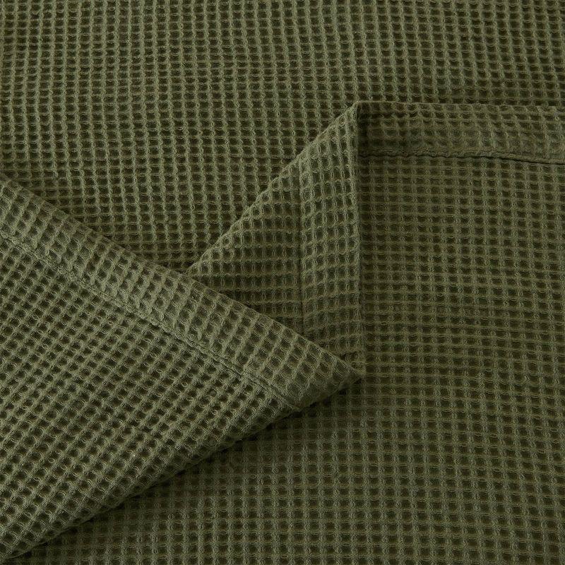 Solid Cotton Waffle Weave Blanket