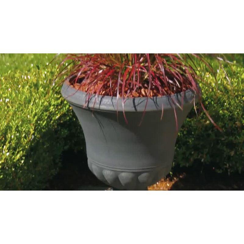 Chocolate 18" Recycled Plastic Resin Round Planter Pot