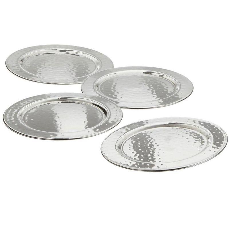 Jiallo  4-pc Round Coaster Set Hammered