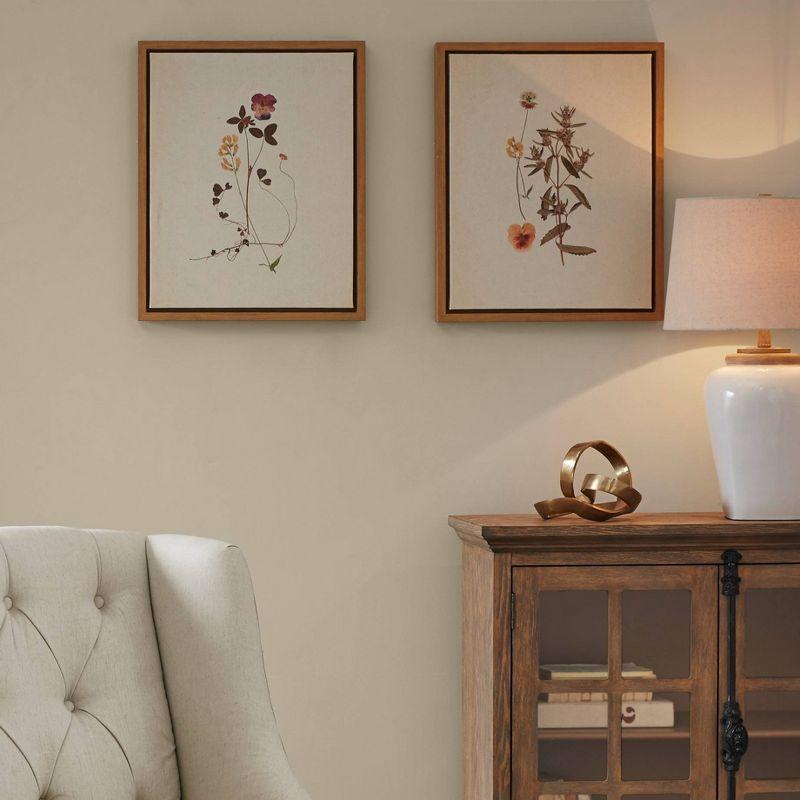 Martha Stewart French Herbarium 2-piece Framed Canvas Wall Art Set