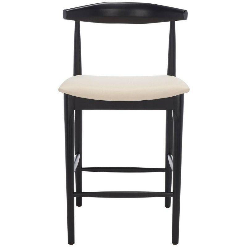 Lionel Retro Counter Stool - Black/Creme - Safavieh