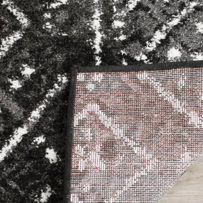 Adirondack ADR111 Machine Made Indoor Area Rug - Black/Silver - 6'x9' - Safavieh