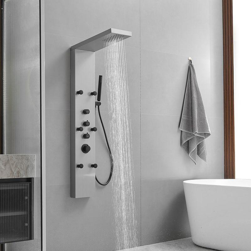 BWE 6-Shower Rain Shower Tower Shower Panel System with Rainfall Shower Head and Shower Wand