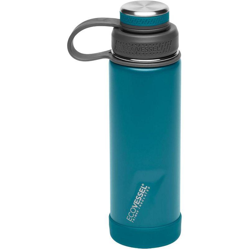 EcoVessel BOULDER TriMax Insulated Stainless Steel Water Bottle - 20oz - Mountain Green