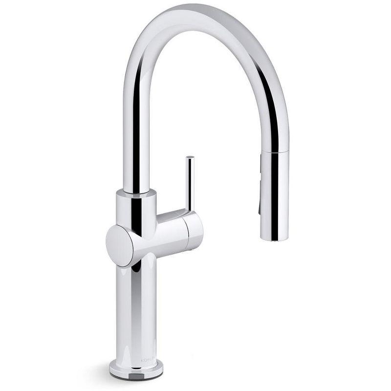 Kohler Crue Single Handle Pull Down Kitchen Faucet with Three-Function Pull Down Sprayer