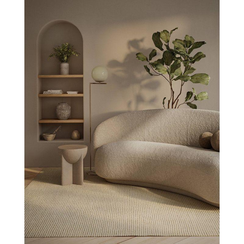 Momeni 8'x10' Everett Beverly Handtufted Area Rug Ivory: Geometric Abstract Wool, Low Pile, Indoor Rectangle Rug