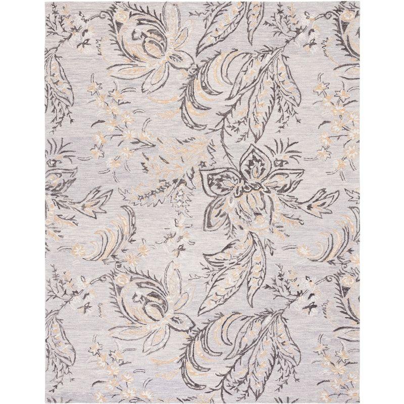 Blossom BLM275 Hand Tufted Area Rug - Grey/Yellow - 8'x10' - Safavieh.