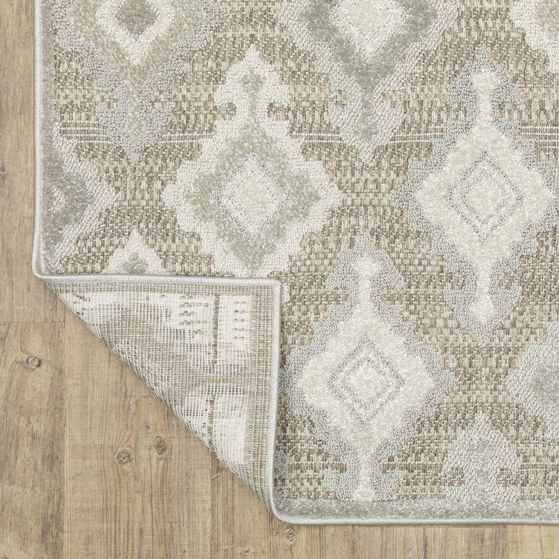 Oriental Weavers Tangier TAN08 Beige/ Grey Indoor Area Rug - 2'3" x 7'6"