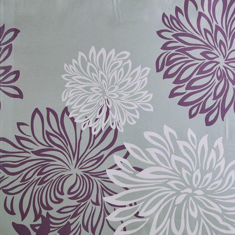 Calla Printed Floral Shower Curtain Purple