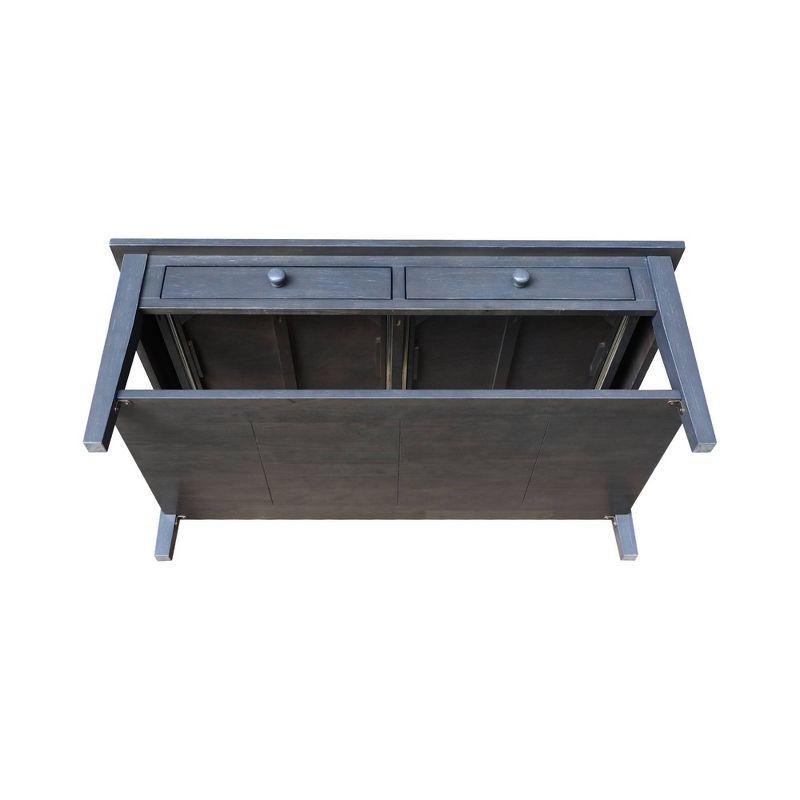 International Concepts Spencer Coffee Table Antique Washed Heather Gray: Solid Wood, Parawood, Rectangle