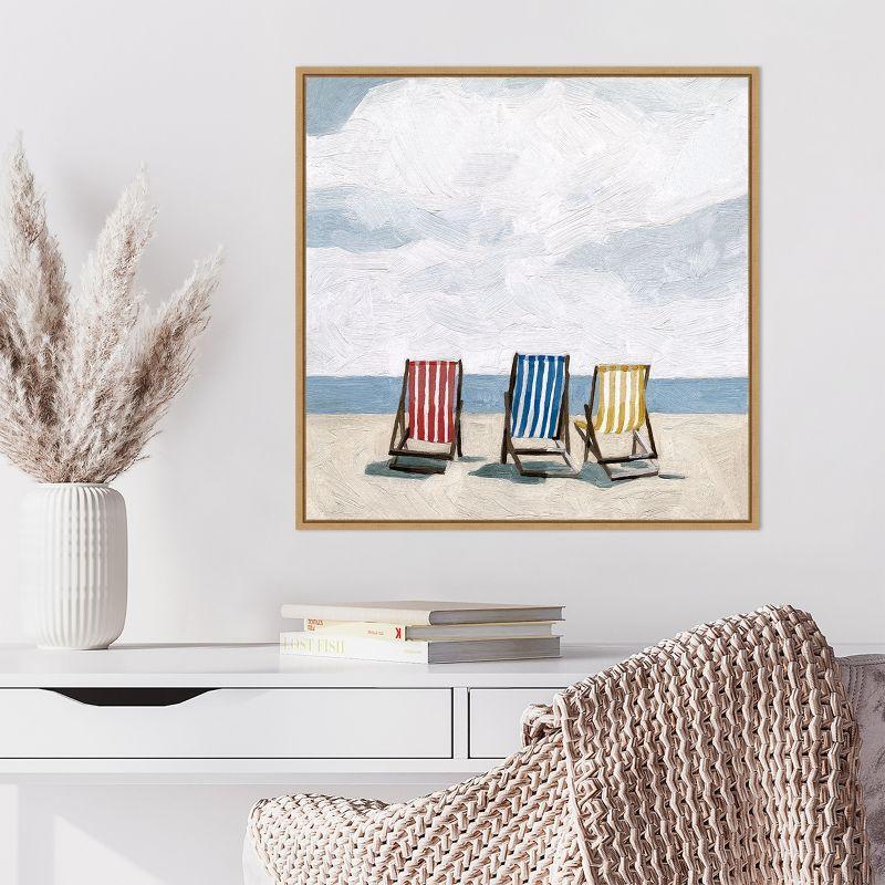 Amanti Art Beach Trip II by Emma Scarvey Canvas Wall Art Print Framed 22 x 22-in.