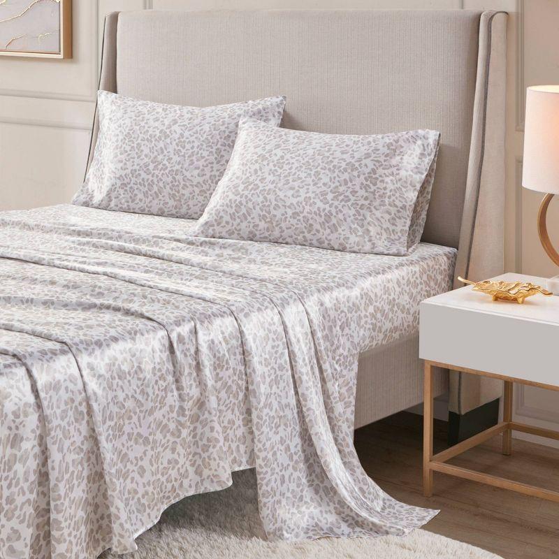 Madison Park Essentials Printed Satin Luxury Sheet Set