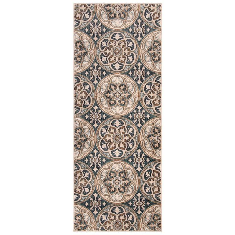 Lyndhurst LNH341 Power Loomed Runner Rug - Slate Blue/Beige - 2'3"x6' - Safavieh