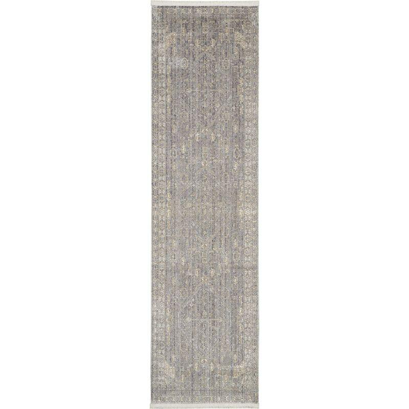 Nourison Silken Weave SLW02 Indoor Area Rug Grey/Beige 2'2" x 7'6"