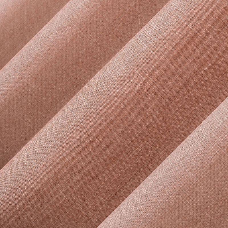 40"x84" No. 918 Light Filtering Semi-Sheer Joshua Heathered Texture Tab Top Curtain Panel Pink: Modern Sheer Curtain