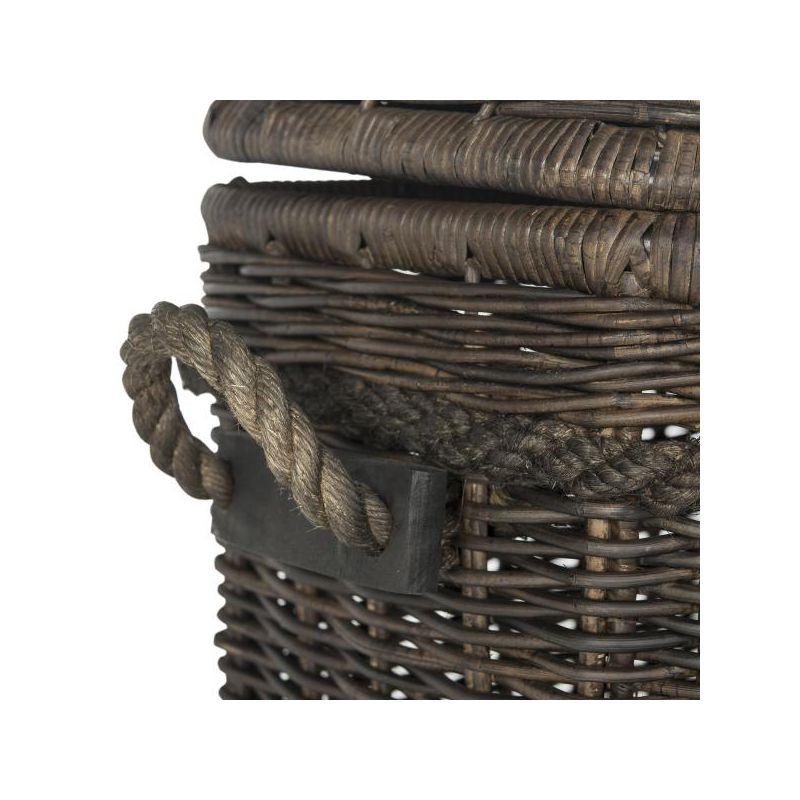 Sidonie Wicker Hamper - Dark Natural - Safavieh