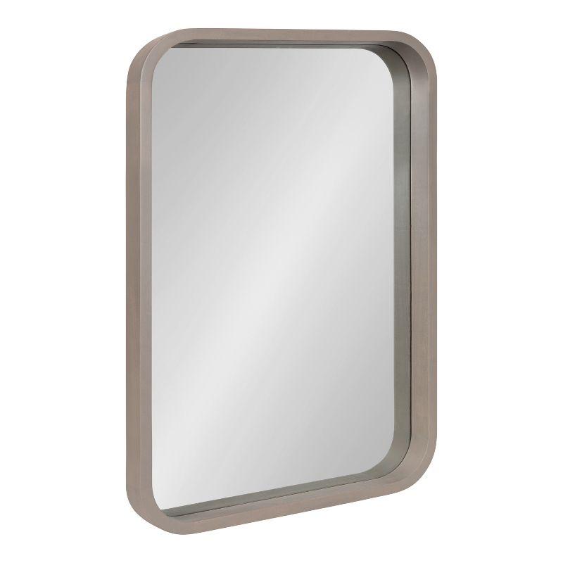 Kate and Laurel Hutton Wood Rectangle Mirror, 20x30, Gray
