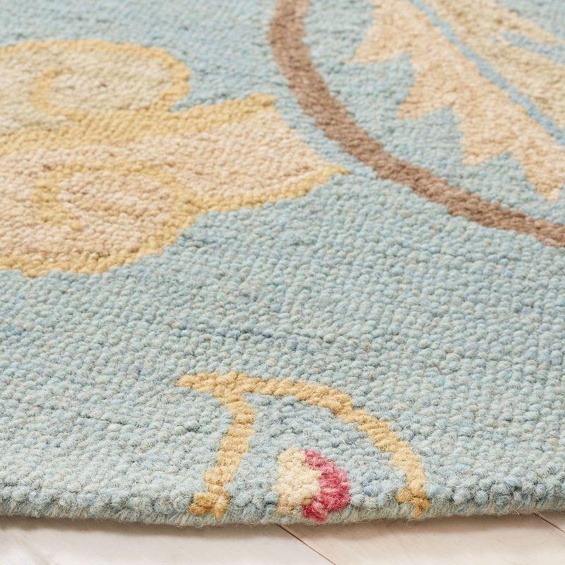 Emrick Hand Hooked Wool Floral Rug