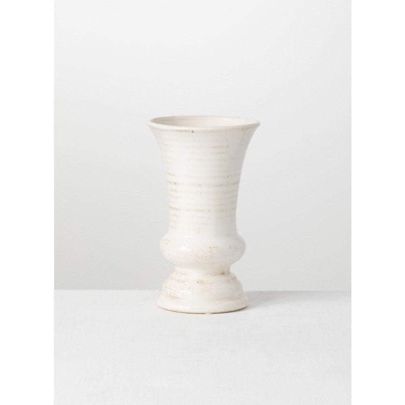 Effortless Ivory Ceramic Bouquet Vase 8.5"L x 11.5"H