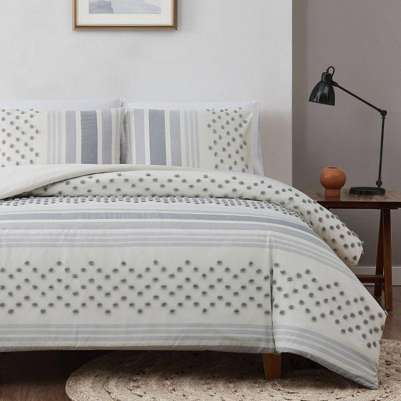 Brooklyn Loom Plain Weave Geometric Shapes Duvet Cover Set