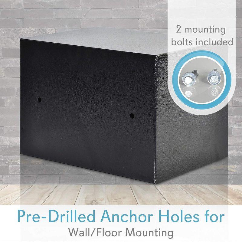 SereneLife Compact Electronic Safe Box with Digital Touch Pad - Blue