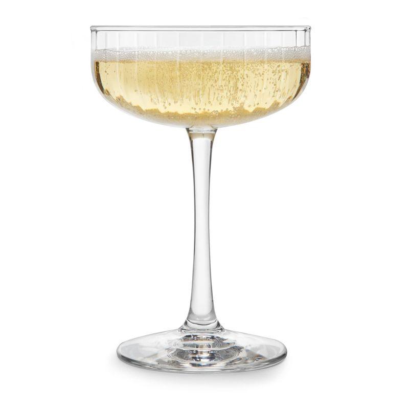 Paneled Coupe Cocktail Glasses