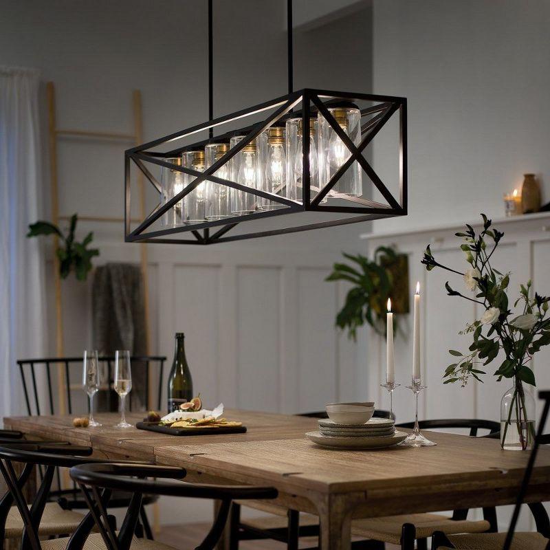 Gracie Oaks Brendetta 7 - Light Black Kitchen Island Pendant