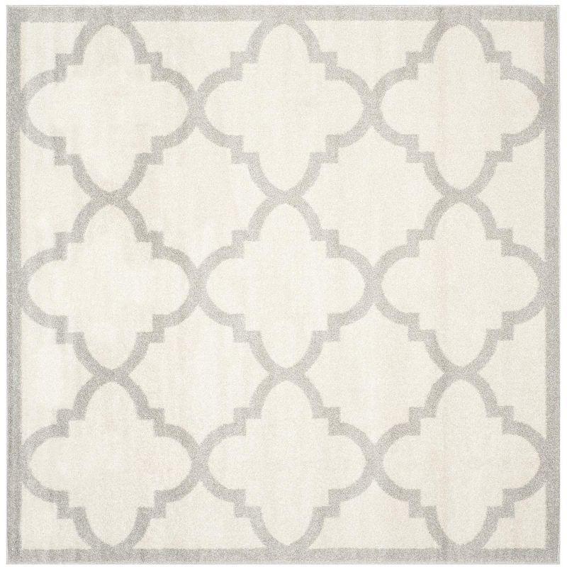 Amherst AMT423 Power Loomed Indoor Area Rug - Beige/Light Grey - 9'x9' - Safavieh