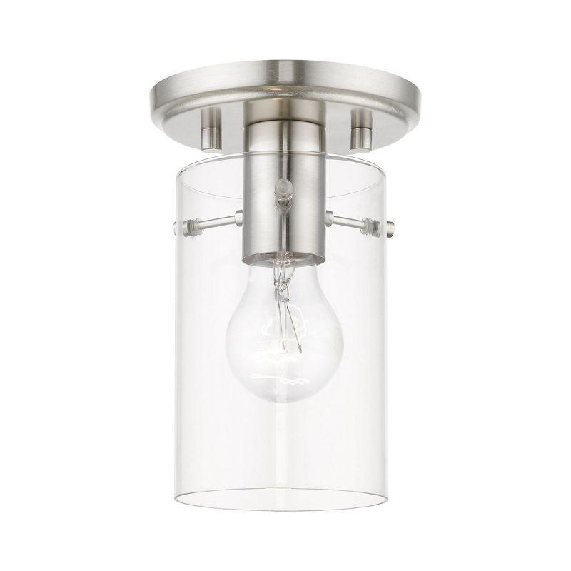 Livex Lighting Munich 1 - Light Flush Mount in  Brushed Nickel