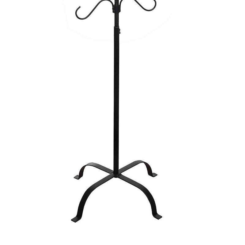 Gallerie II 32" Large Freestanding Fireplace Holly Leaves Christmas Stocking Holder Rack Stand, 6 Hooks