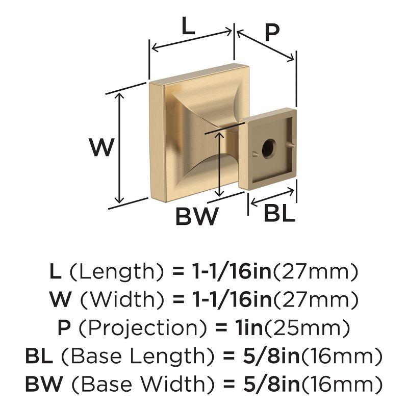 Pedestal 1-1/16" Square Knob Multipack