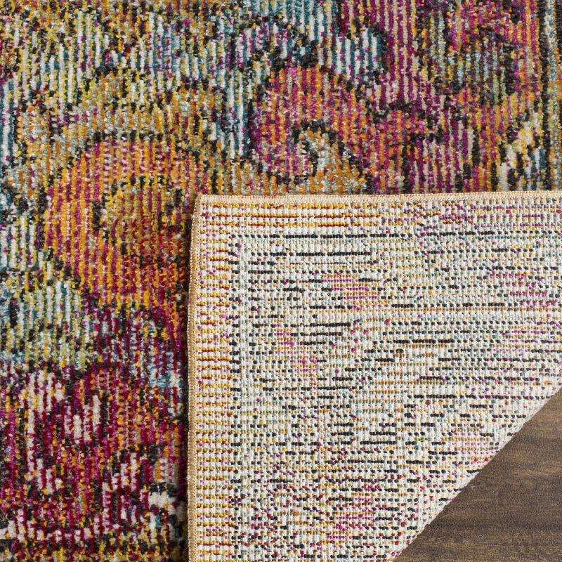 Crystal CRS502 Power Loomed Runner Rug - Orange/Light Blue - 2'2"x9' - Safavieh.