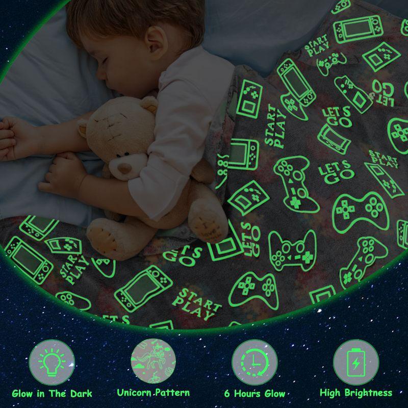 Catalonia Catalonia Glow in The Dark Throw Blanket for Kids