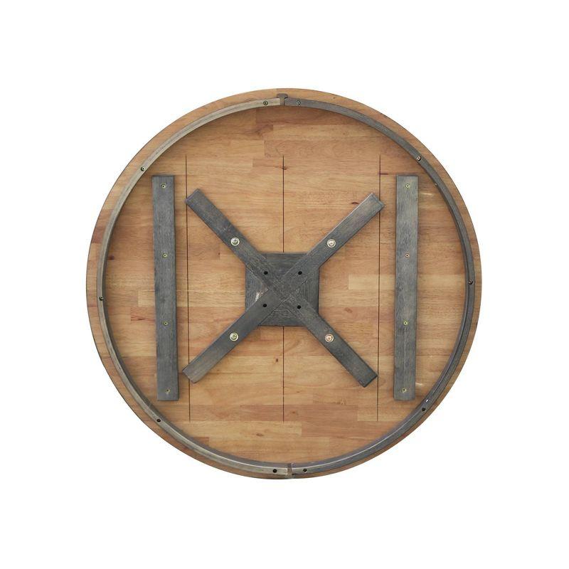 International Concepts 29" Dining Height Madeline Round Top Pedestal Table Hickory Brown: Solid Wood, Kitchen, Non-Extension