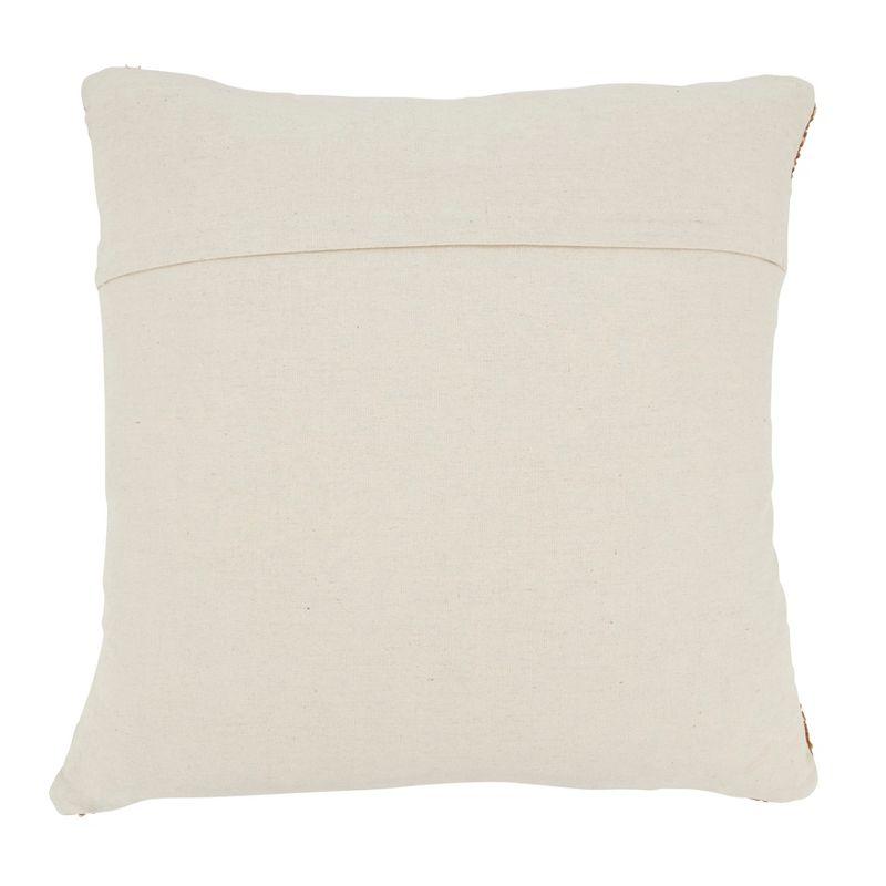 Saro Lifestyle Rustic Charm Plaid Down Filled Throw Pillow, Orange, 20"x20"