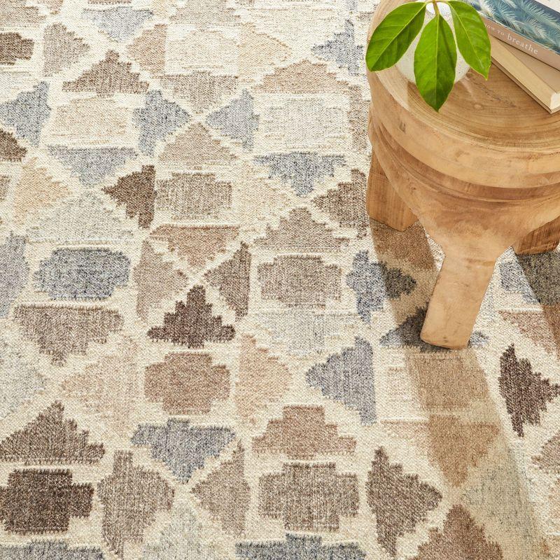 Dash and Albert Rugs Rufus Kit Kemp x Annie Selke Rufus Stone Kilim Natural Handwoven Wool Rug